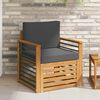 vidaXL Outdoor-Sofagarnitur mit Kissen Natur 71 x 63 x 73 cm