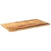 vidaXL Tischplatte 110x70x2,5 cm Rechteckig Raues Massivholz Mango