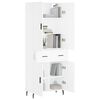vidaXL Highboard Wei&szlig; 69,5x34x180 cm Holzwerkstoff