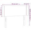 vidaXL Kopfteil mit Ohren Grau 83x16x78/88 cm Kunstleder
