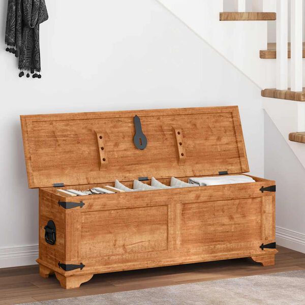 vidaXL Truhe Raues Mangoholz
