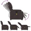 vidaXL Massagesessel mit Aufstehhilfe Dunkelbraun Stoff