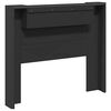 vidaXL Kopfteil mit Regal Schwarz 120 x 16,5 x 103,5 cm Holzwerkstoff