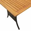 vidaXL Gartensofa 3-Sitzer mit Kissen & Tisch Schwarz Poly Rattan