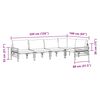 vidaXL Gartensofa-set mit Kissen 5 pcs Schwarz Stahl