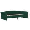 vidaXL Tagesbett mit Matratze USB Dunkelgr&uuml;n Stoff 90x200 cm