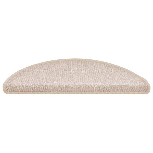 vidaXL Stufenmatten 30 Stk. 56x17x3 cm Taupe Halbrund