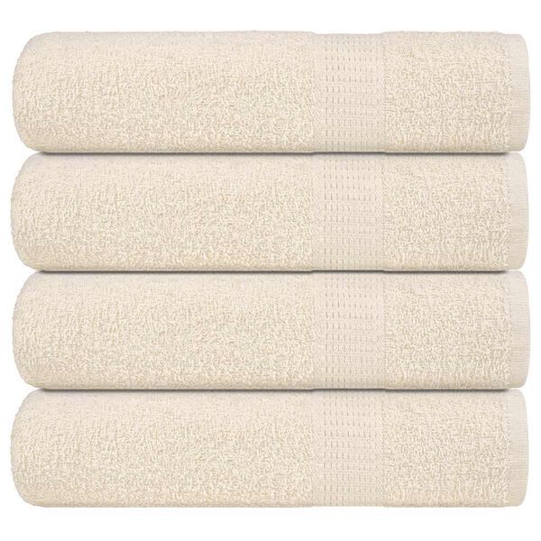 vidaXL Badet&uuml;cher FROGN 4 Stk. Creme 100x150 cm 360 g/m&sup2;