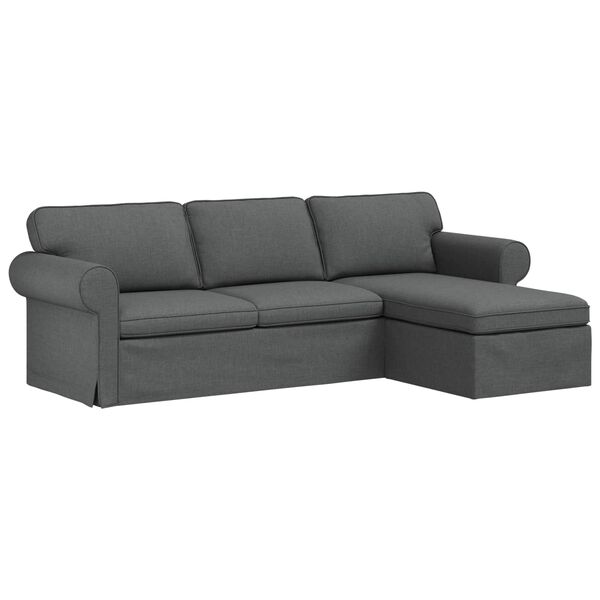 vidaXL Sofa Dunkelgrau