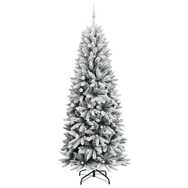 vidaXL K&uuml;nstlicher Weihnachtsbaum mit 300 LEDs mit St&auml;nder Wei&szlig; 240 cm