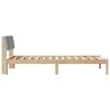 vidaXL Bettgestell Braun und hellgrau 100 x 200 cm Massivholz Kiefer