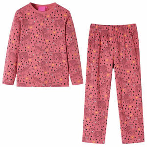 vidaXL Kinderpyjama mit Langen &Auml;rmeln Altrosa 92