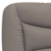 vidaXL Bettgestell ohne Matratze "Hvar" Taupe 140x190 cm Stoff