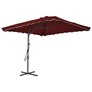 vidaXL Sonnenschirm mit Stahl-Mast 250x250x230 cm Bordeauxrot