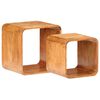 vidaXL Beistelltische 2 Stk. Massivholz mit Honigfarbenem Finish