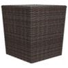 vidaXL 3-tlg. Bistro-Set Poly Rattan und Hartglas Braun