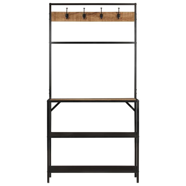 vidaXL Garderobenständer 90x35x180 cm Massivholz Mango und Eisen