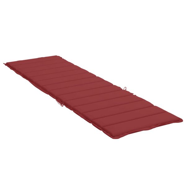 vidaXL Sonnenliegen-Auflage Weinrot 200x50x3 cm Oxford-Gewebe