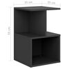 vidaXL Nachttische 2 Stk. Grau 35x35x55 cm Holzwerkstoff