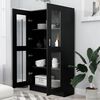 vidaXL Vitrinenschrank Schwarz 82,5x30,5x150 cm Holzwerkstoff