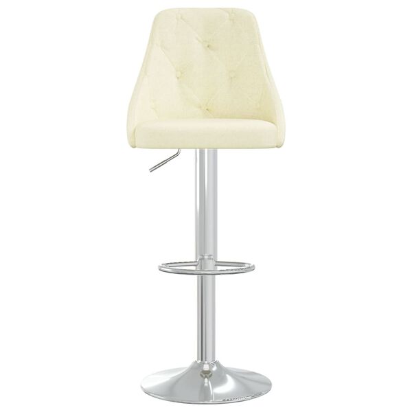 vidaXL Barhocker 2 Stk. Creme Stoff