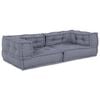 vidaXL Modulare Sofagarnitur 3 Stk. Stoff Grau 140 x 70 x 36 cm