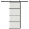 vidaXL Schiebet&uuml;r mit Beschlag Schwarz 90x205 cm ESG-Glas
