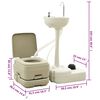 vidaXL Tragbare Campingtoilette mit Waschbecken und Wasserbeh&auml;lter