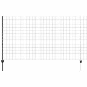 vidaXL Euro-Zaun mit Pfosten 10 x 1,4 m PVC-beschichteter Stahl Grau