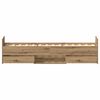vidaXL Bettrahmen Artisan-Eiche 193 x 78 x 50 cm Holzwerkstoff