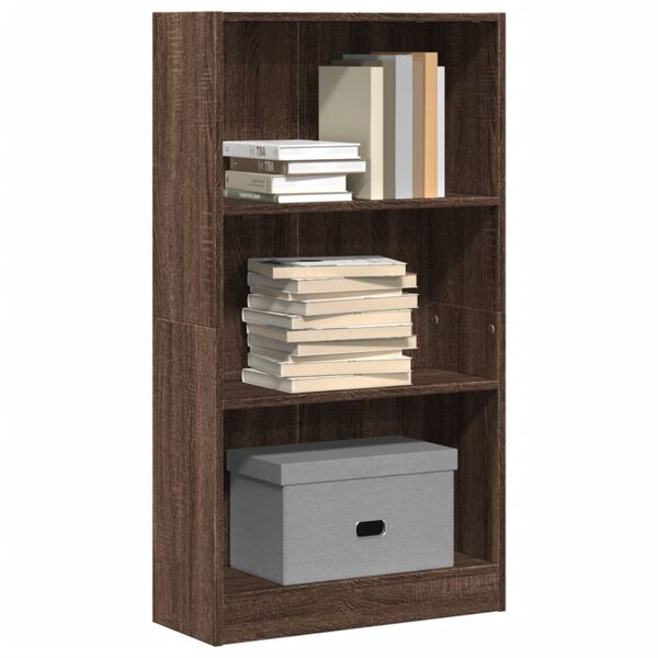 vidaXL B&uuml;cherregal Braun Eichen-Optik 60x24x109 cm Holzwerkstoff