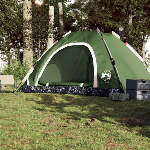vidaXL Campingzelt 5 Personen Gr&uuml;n Quick Release