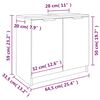 vidaXL Badschrank Sonoma-Eiche 64,5x33,5x59 cm Holzwerkstoff