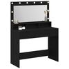 vidaXL Schminktisch mit Regal Schwarz Eichen-Optik 100 x 41 x 135 cm