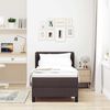 vidaXL Boxspringbett mit Matratze Dunkelbraun 80 x 200 cm Stoff