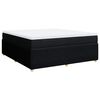vidaXL Boxspringbett mit Matratze Schwarz 180x200 cm Stoff
