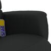 vidaXL Massagesessel mit Fu&szlig;teil Schwarz Kunstleder