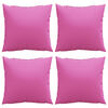 vidaXL Streupillows Uni 4 pcs Rosa 40 x 40 cm Polyesterstoff