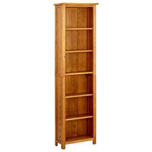 vidaXL B&uuml;cherregal 6 F&auml;cher 52x22x180 cm Massivholz Eiche
