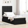 vidaXL Aufbewahrungsbett mit Matratze Schwarz 90 x 190 cm Polyester