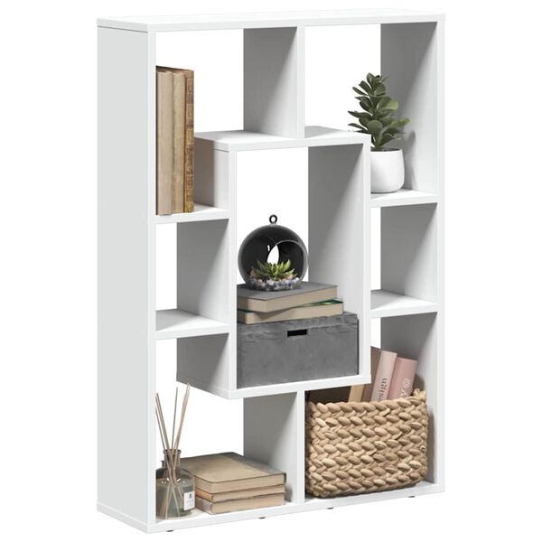 vidaXL B&uuml;cherregal Wei&szlig; 63 x 20 x 90 cm Holzwerkstoff