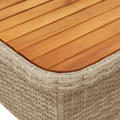 vidaXL 2-tlg. Garten-Essgruppe mit Kissen Beige Poly Rattan