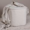 Venture Home Hocker Piff 44x44x41 cm Teddy Wei&szlig;
