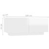 vidaXL TV-Schrank mit LED-Leuchten Hochglanz-Wei&szlig; 260x35x40 cm