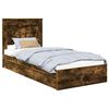 vidaXL Aufbewahrungsbett Ger&auml;ucherte Eiche 90 x 190 cm Holzwerkstoff