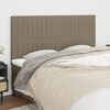 vidaXL Kopfteil Taupe 200 x 5 x 118/128 cm Stoff