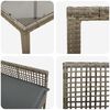 vidaXL Garten Essgruppe 5 pcs Grau Poly-Rattan