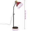 vidaXL Stehleuchte 25 W Rot 30x30x100-150 cm E27