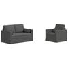 vidaXL Sofa Set 2 stk. Dunkelgrau Stoff
