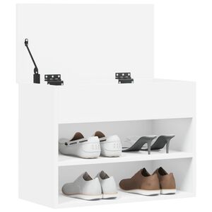 vidaXL Schuhbank Wei&szlig; 60x30x45 cm Holzwerkstoff